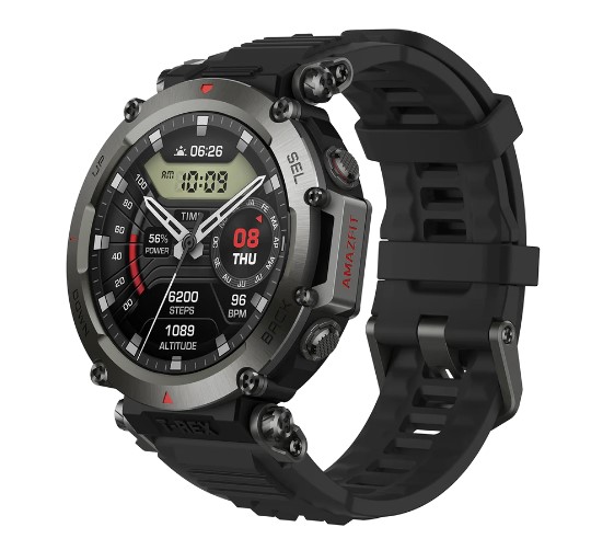 Amazfit T-Rex Ultra Smartwatch in black 
