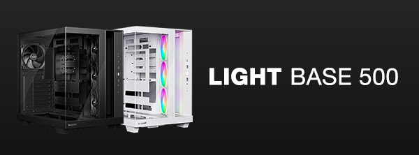Image of black and white be quiet light base 500 cases