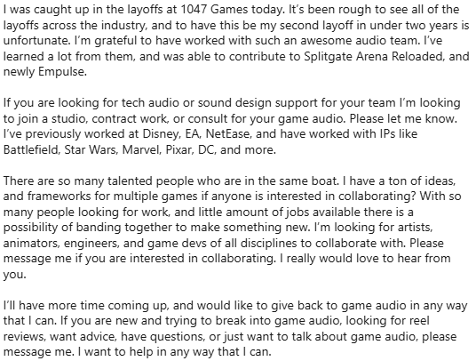 1047 Games cuts staff again, weeks after Empulse launch