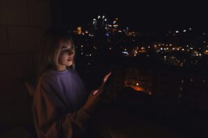 Kid Using Social Media/Phone