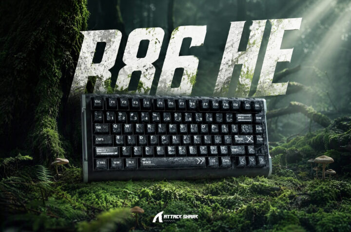 Attack Shark R86 HE Carbon Fiber Magnetic Switch Gaming Keyboard